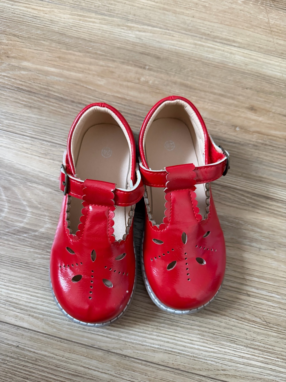 Children's Red T-Strap Mary Jane Shoes